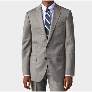 J.CREW Thompson Mens Blazer Sport Coat Two Button Jacket 36S Gray Wool